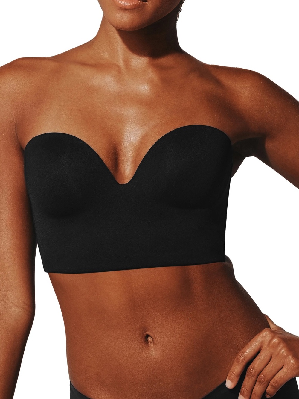 ThirdLove Zero Edge™ Strapless Bustier Bra in Black